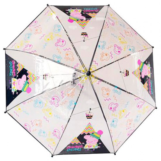 Peppa Pig manual transparent umbrella 48cm 12 Τεμ.