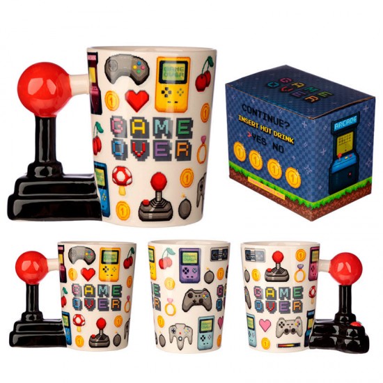 Game Over Joystick Pixel shaped handle mug