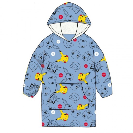 Pokemon oversize sweatshirt coat kids coral