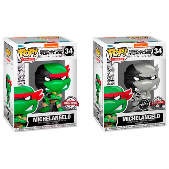 POP figure Ninja Turtles Michelangelo Exclusive 5 + 1 Chase 6 Τεμ.