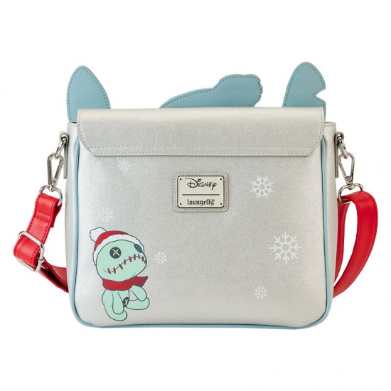 Loungefly Disney Stitch Holiday glitter crossbody bag