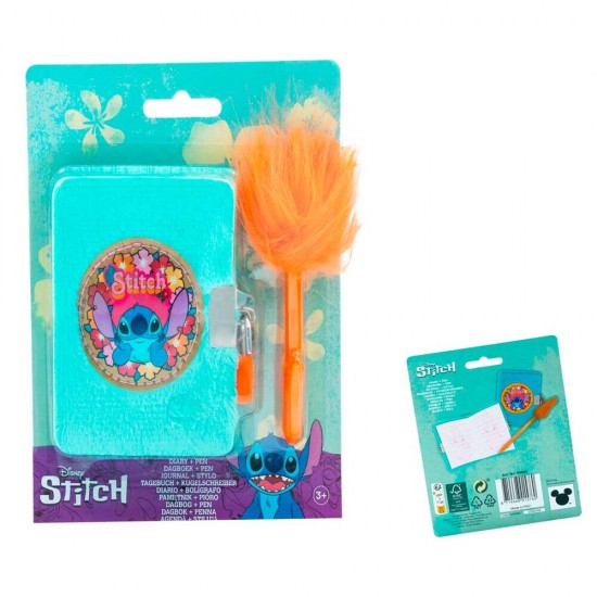 Disney Stitch Mini diary + pen 12 Τεμ.