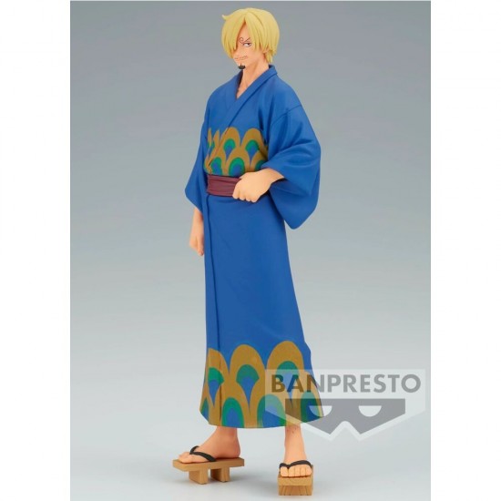 One Piece Grandline Series Wanokuni Yukata Silvers Sanji figure 17cm