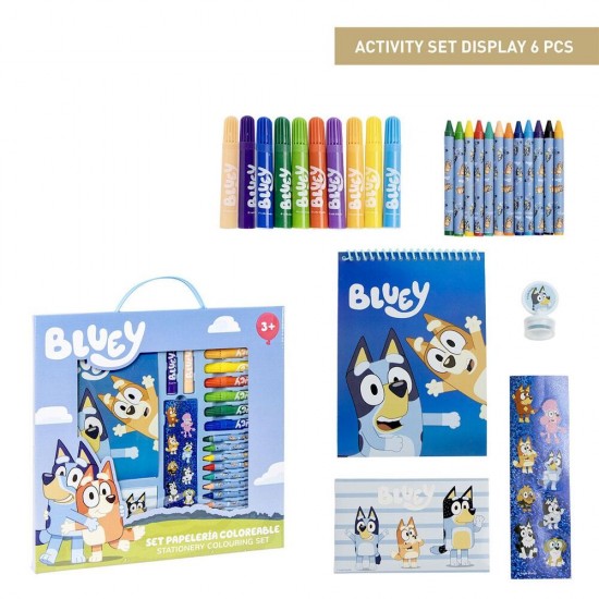 Bluey colouring stationery set