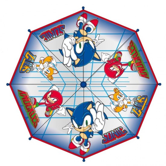 Sonic The Hedgehog manual bubble umbrella 4 Τεμ.