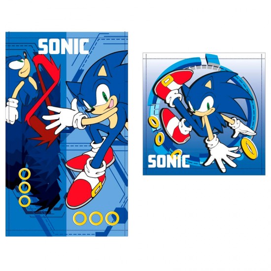 Sonic The Hedgehog set 2 cotton bath towels 12 Τεμ.
