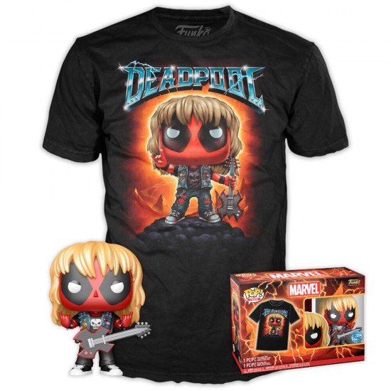 Set figure POP & Tee Marvel Deadpool Heavy Metal S