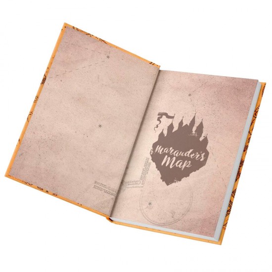 Harry Potter Marauders Map notebook with light
