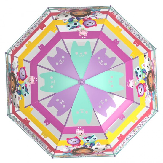 Gabby Doll House manual transparent bubble umbrella 48cm 12 Τεμ.