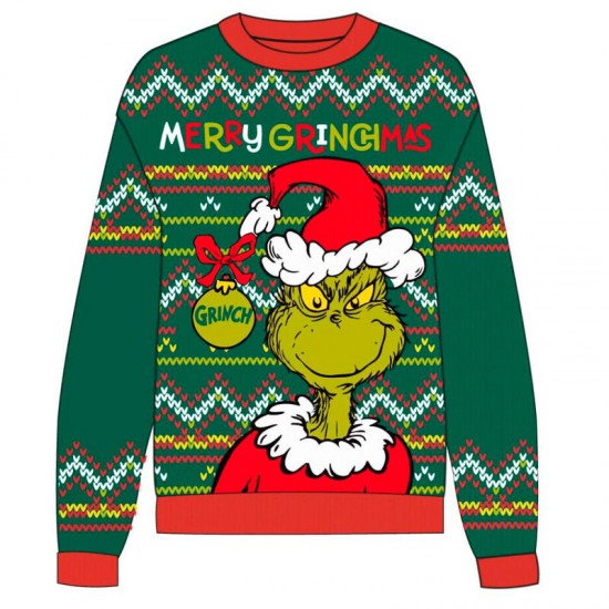 Grinch adult Christmas knitted jumper 10 Τεμ.