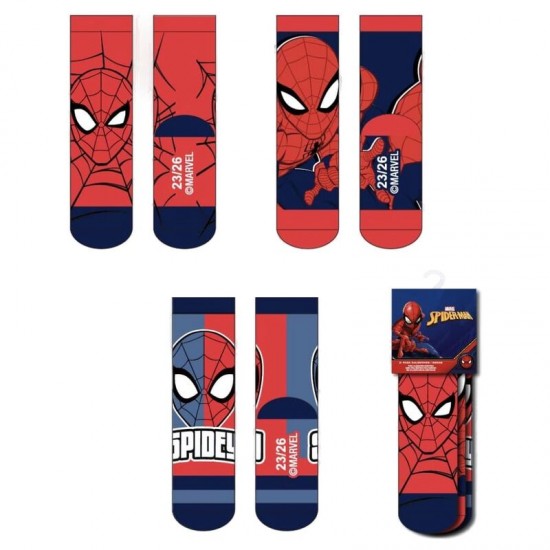Marvel Spiderman pack 3 assorted socks 12 Τεμ.