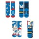 The Hedgehog Sonic pack 3 assorted socks 12 Τεμ.