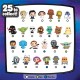 Doorables Star Wars Galaxy peek capsule surprise 17 Τεμ.