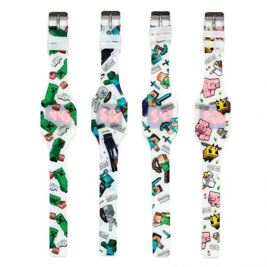 Minecraft silicone digital watch assorted 16 Τεμ.