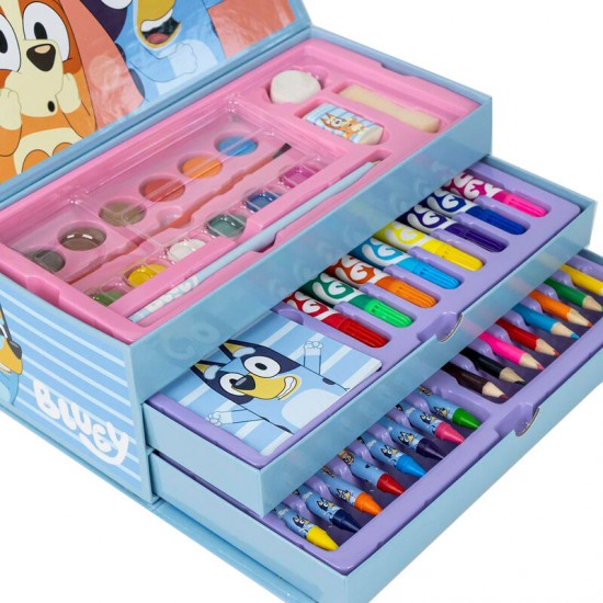 Bluey colouring stationery case