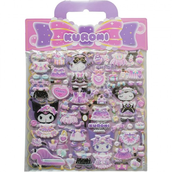 Hello Kitty Kuromi assorted Embossed stickers 10 Τεμ.