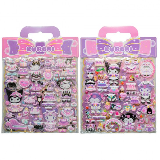 Hello Kitty Kuromi assorted Embossed stickers 10 Τεμ.