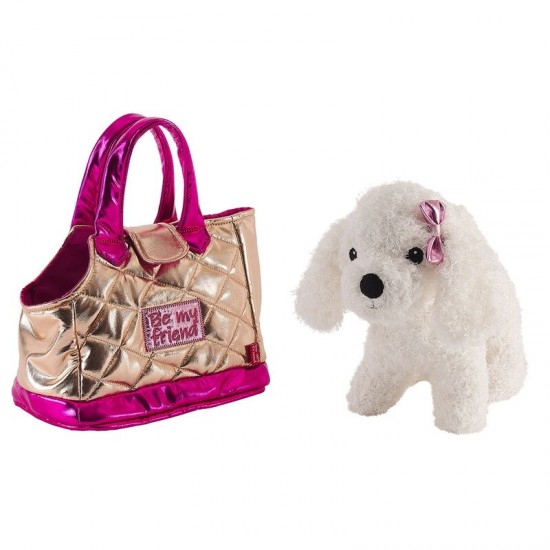 Hand bag + plush golden Didi dog 28cm