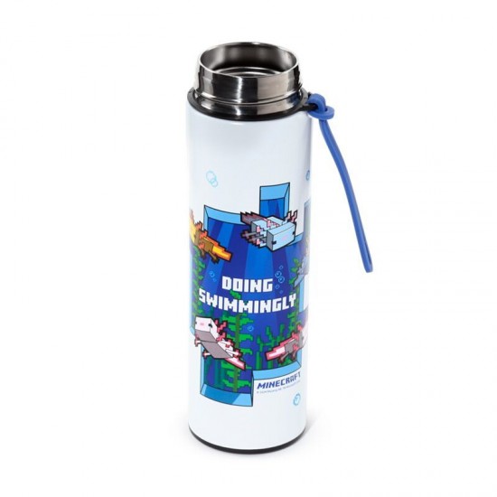 Minecraft Axolotl thermos stainless steel bottle thermometer 450ml
