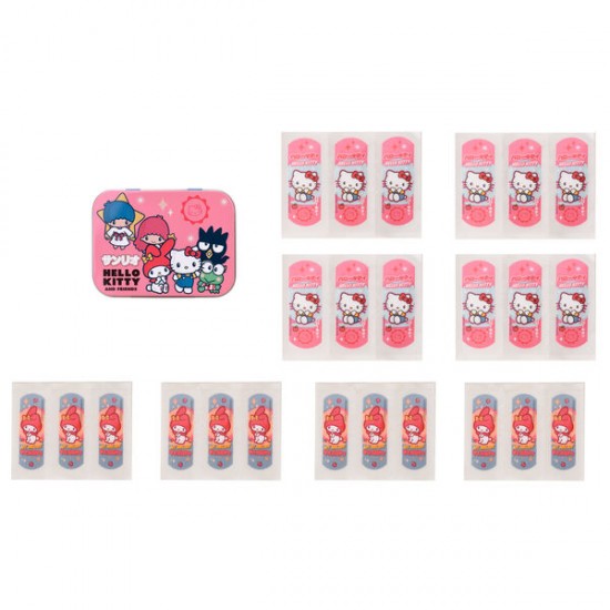 Hello Kitty & Friends metal band-aid box 12 Τεμ.