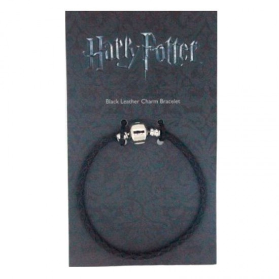Harry Potter black leather charm bracelet 19 CM