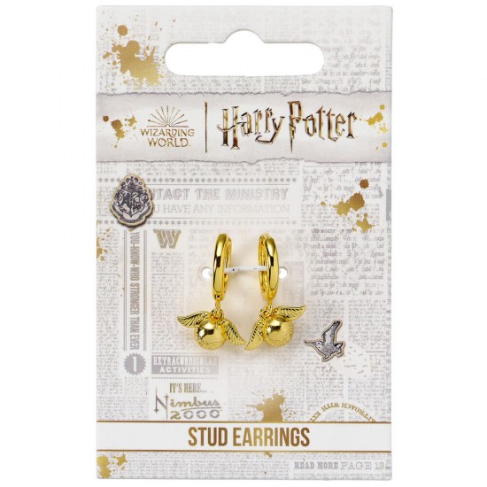 Harry Potter Golden Snitch earrings