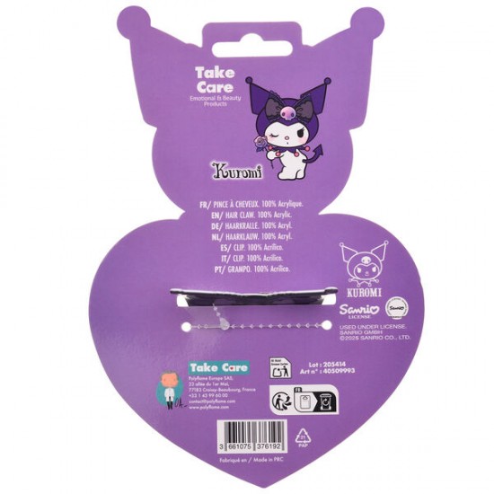Hello Kitty Kuromi premium hair clip 12 Τεμ.