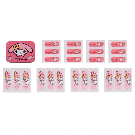 Hello Kitty My Melody metal band-aid box 12 Τεμ.