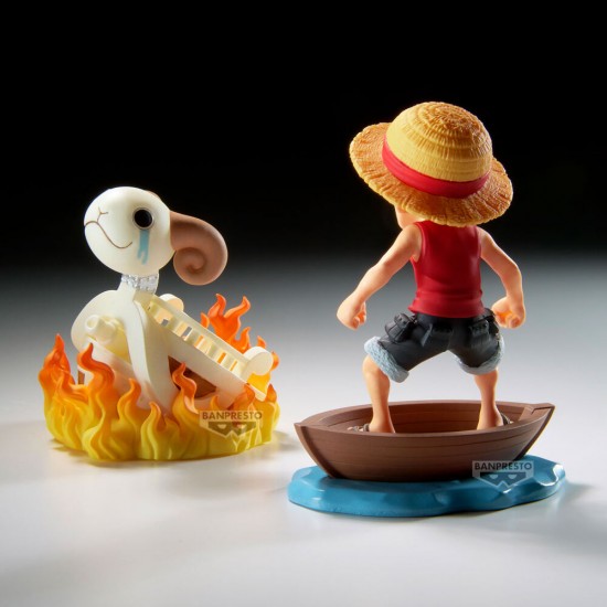 One Piece Luffy & Going Merry Log Stories figure 8cm