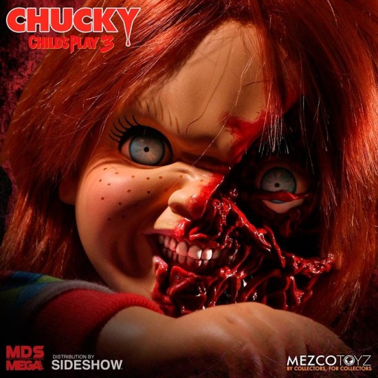 Chucky Childs Play 3 Chucky Pizza Face talking figure 38cm