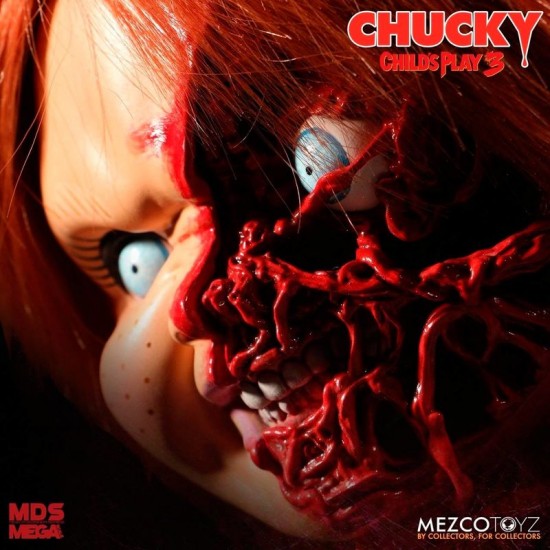 Chucky Childs Play 3 Chucky Pizza Face talking figure 38cm