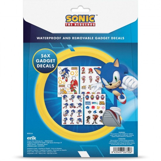 Sonic The Hedgehog reusable sticker set 6 Τεμ.