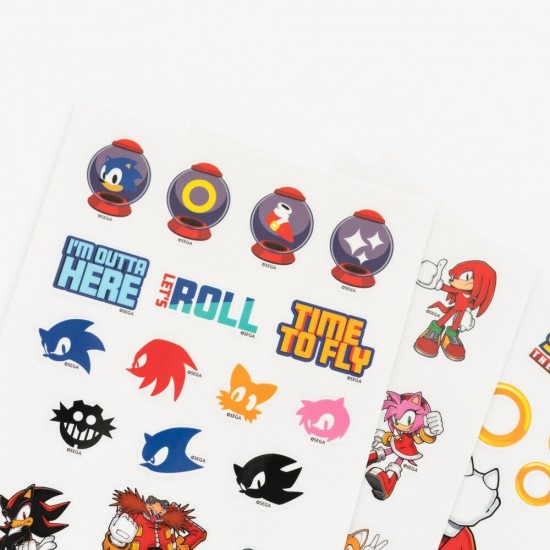 Sonic The Hedgehog reusable sticker set 6 Τεμ.