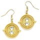 Harry Potter Time Turner gold plated stud earrings