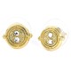 Harry Potter Time Turner gold plated stud earrings