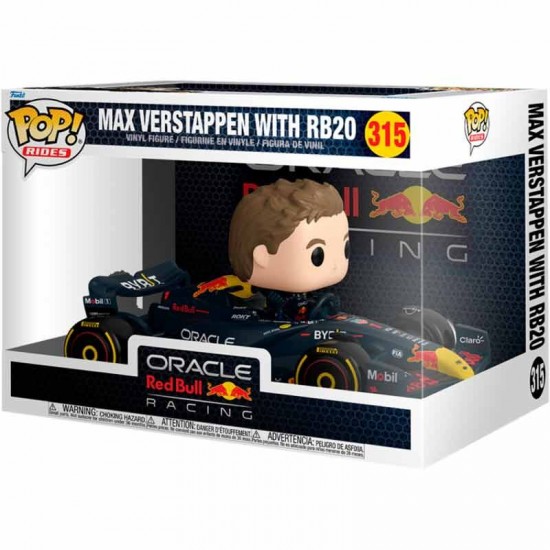 POP figure Rides Super Deluxe Racing Oracle Red Bull Max Verstappen with RB20