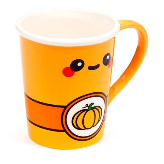 Foodiemals Latte pumpkin mug with lid 325ml