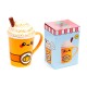 Foodiemals Latte pumpkin mug with lid 325ml