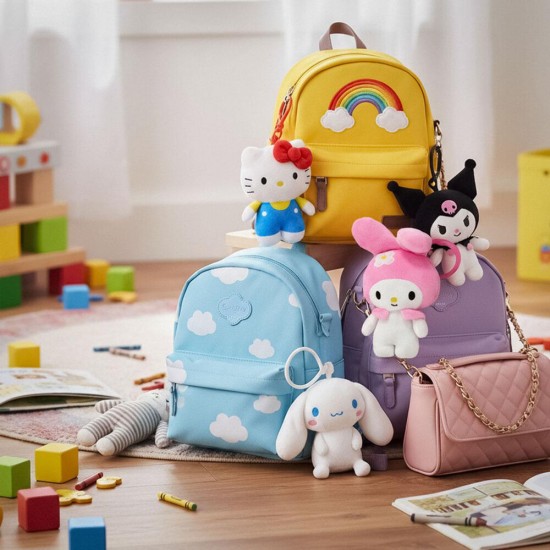 Hello Kitty and Friends plush keychain 16 Τεμ.