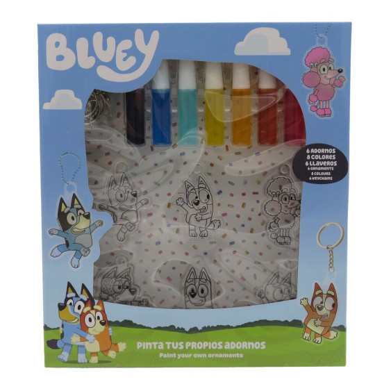 Bluey Colouring set decorative hangers 6 Τεμ.