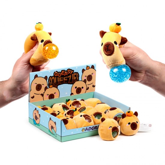 Queasy Squeezies Capybara assorted plush toy 12 Τεμ.