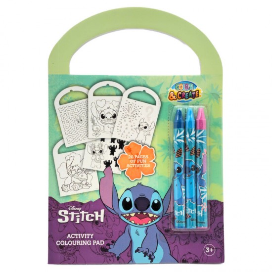 Disney Stitch assorted Activity and colouring set 12 Τεμ.