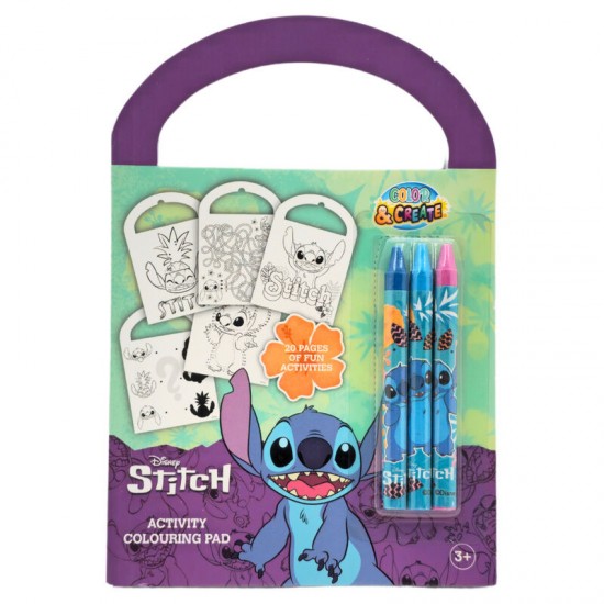 Disney Stitch assorted Activity and colouring set 12 Τεμ.
