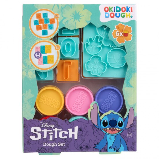 Disney Stitch assorted pack of 6 mini pots of modelling clay + moulds 6 Τεμ.