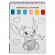 Disney Stitch Sketchbook + watercolours and paintbrush 12 Τεμ.