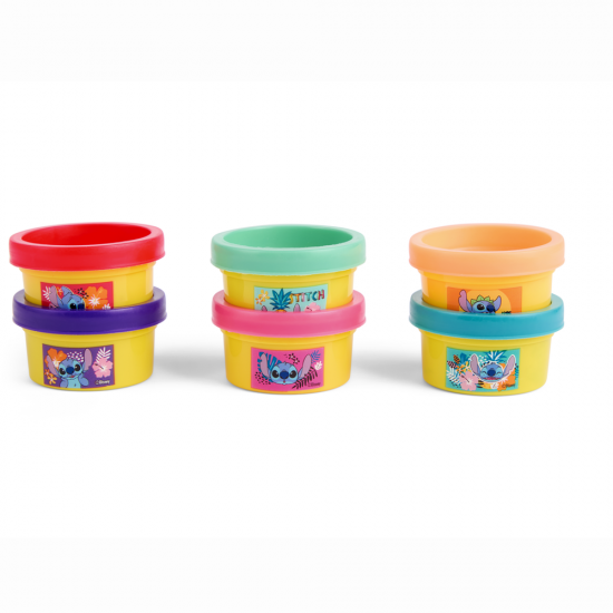 Disney Stitch pack 6 mini pots of modelling clay 6 Τεμ.