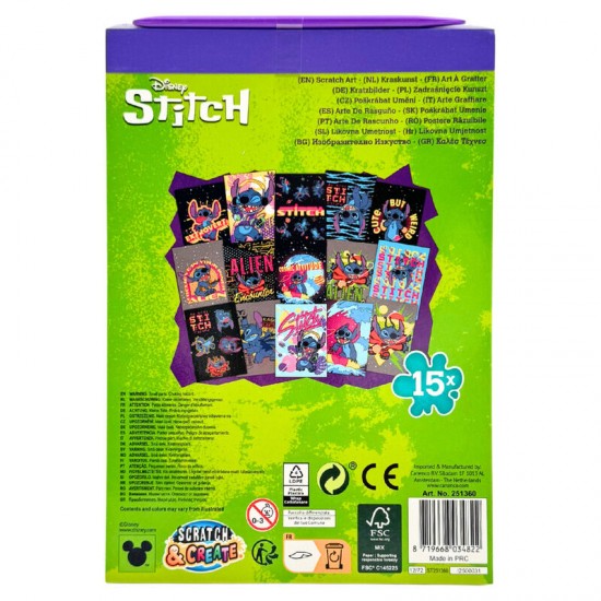 Disney Stitch scratching set 12 Τεμ.