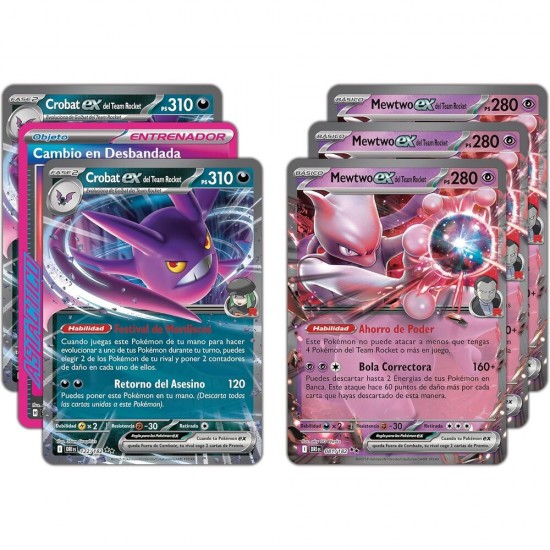 Latin American Pokemon Rockets Mewtwo Ex League Battle Deck Blister of collectible cards