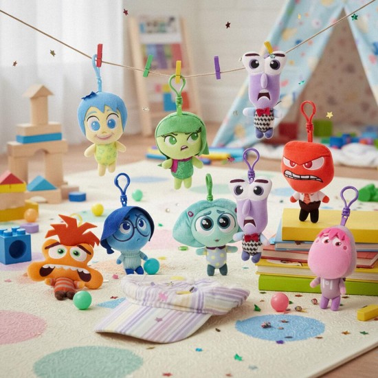 Disney Pixar Inside Out assorted plush keychain 24 Τεμ.