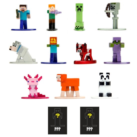 Minecraft assorted about surprise metalfigs figure 4cm 24 Τεμ.